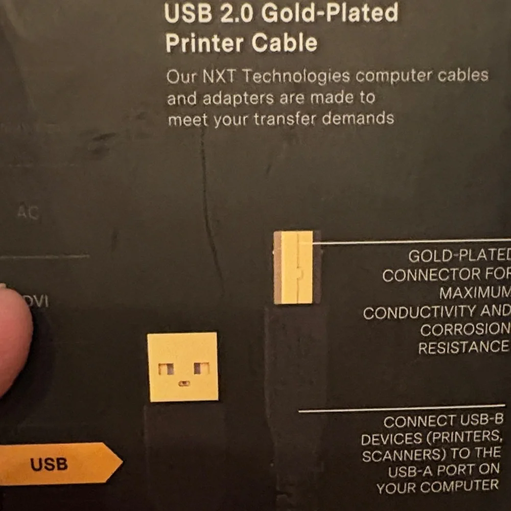 NXT Technologies USB 2.0 Gold-Plated Printer Cable